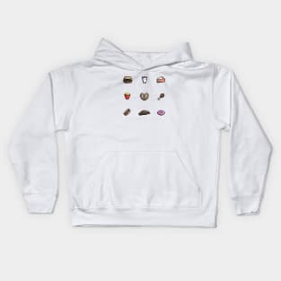 Pixel Food Kids Hoodie